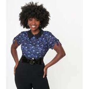 New Unique Vintage Womens Dark Academia Bats Gothic Short Sleeve Top